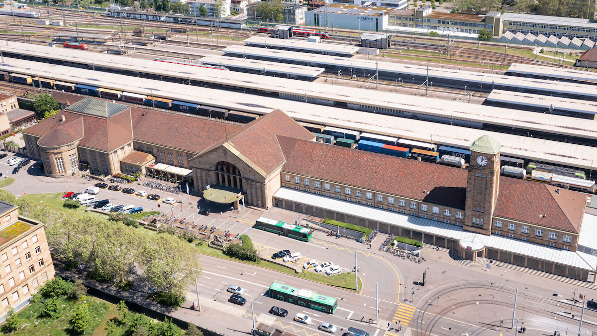 Verkehrsknoten Basel Badischer Bahnhof